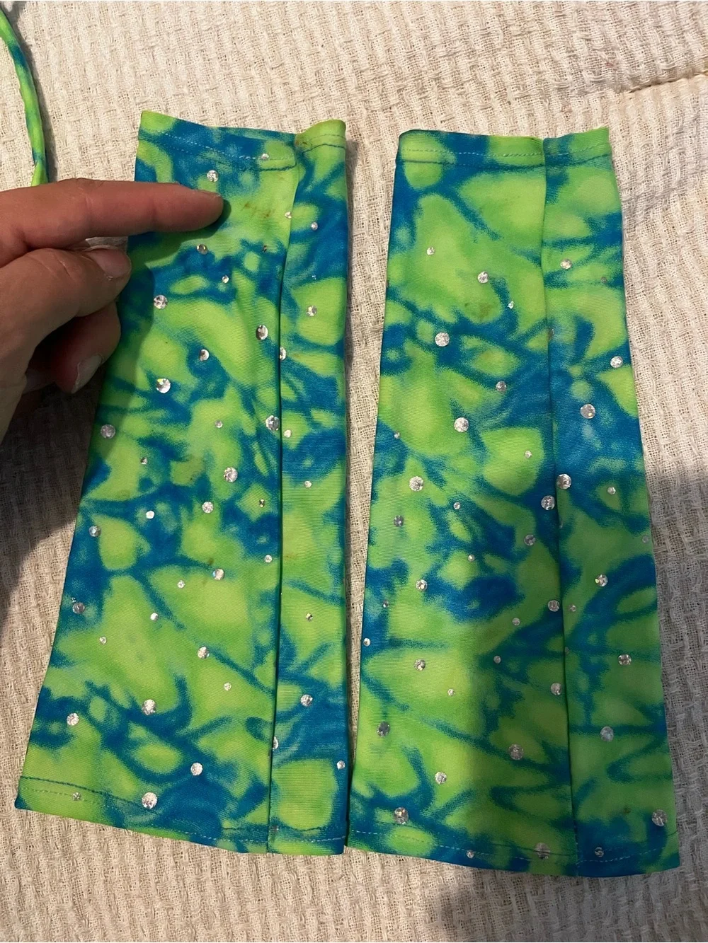 Neon Green & Teal Rave outfit